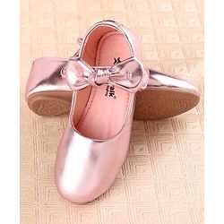 Cute Walk by Babyhug Velcro Closure Bellies Bow Applique - Light Pink