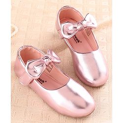 Cute Walk by Babyhug Velcro Closure Bellies Bow Applique - Light Pink