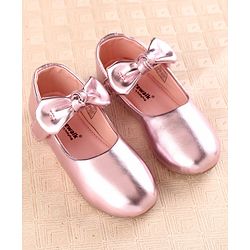 Cute Walk by Babyhug Velcro Closure Bellies Bow Applique - Light Pink
