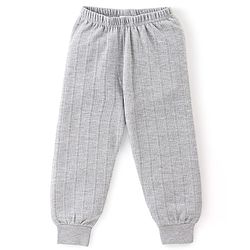 Babyhug Cotton Full Length Thermal Leggings Solid Colour Pattern - Grey