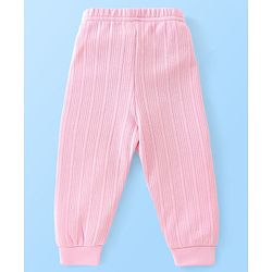 Babyhug Cotton Full Length Thermal Leggings - Pink