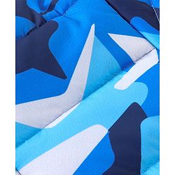 Babyhug Woven Full Sleeves Hooded Jacket Camo Print - Blue