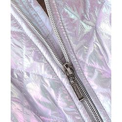 Babyhug Sleeveless Holographic Hoodie - White