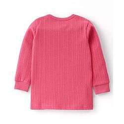 Babyhug Cotton Full Sleeves Solid Thermal Vest- Pink