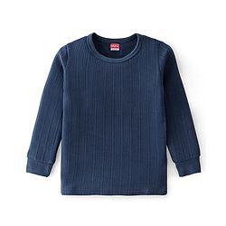 Babyhug Full Sleeves Thermal Vest Solid Colour - Navy Blue
