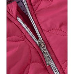 Babyhug Woven Full Sleeves Hooded Jacket with Heart Design - Pink