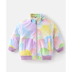 Babyhug Full Sleeves Tie Dye Woven Detachable Hood Jacket - Purple & Blue