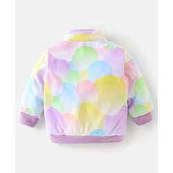 Babyhug Full Sleeves Tie Dye Woven Detachable Hood Jacket - Purple & Blue