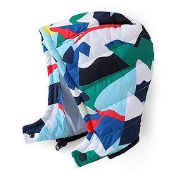 Babyhug Full Sleeves Quilted Jacket with Abstract Print - Blue & White
