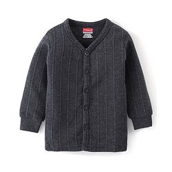 Babyhug Full Sleeves Solid Colour Thermal Vest - Dark Grey