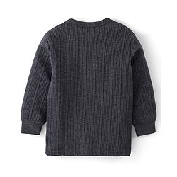 Babyhug Full Sleeves Solid Colour Thermal Vest - Dark Grey