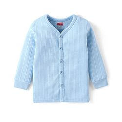 Babyhug Full Sleeves Solid Colour Thermal Vest - Blue