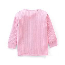 Babyhug Cotton Full Sleeves Thermal Vest Solid Colour - Pink