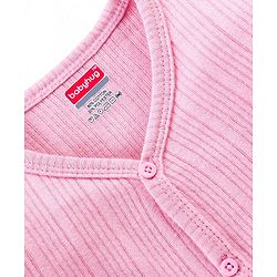 Babyhug Cotton Full Sleeves Thermal Vest Solid Colour - Pink