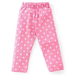 Babyhug Cotton Knit Full Sleeves Lollipop & Polka Dots Printed Night Suit - Pink