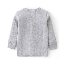 Babyhug Full Sleeves Solid Thermal Vest Pack of 2 - Dark & Light Grey