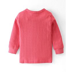 Babyhug Full Sleeves Solid Color Thermal Vests Pack of 2 - Pink & Coral