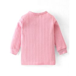 Babyhug Full Sleeves Solid Color Thermal Vests Pack of 2 - Pink & Coral