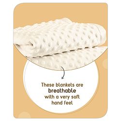 Babyhug Velvet Lion Embroidered Lightweingt Bubble Blanket - Blue