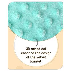 Babyhug Velvet Lion Embroidered Lightweingt Bubble Blanket - Blue