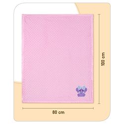 Babyhug Velvet Lion Embroidered Lightweingt Bubble Blanket - Blue