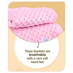 Babyhug Velvet Lion Embroidered Lightweingt Bubble Blanket - Blue