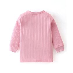 Babyhug Full Sleeves Solid Colour  Thermal Inner Wear Set-Pink
