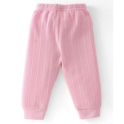 Babyhug Full Sleeves Solid Colour  Thermal Inner Wear Set-Pink