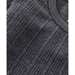 Babyhug Thermal Full Sleeves Solid Vest Sando & Pajama Set - Dark Grey