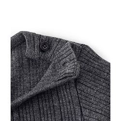 Babyhug Thermal Full Sleeves Solid Vest Sando & Pajama Set - Dark Grey