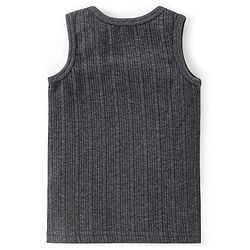 Babyhug Thermal Full Sleeves Solid Vest Sando & Pajama Set - Dark Grey