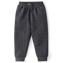 Babyhug Thermal Full Sleeves Solid Vest Sando & Pajama Set - Dark Grey