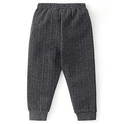Babyhug Thermal Full Sleeves Solid Vest Sando & Pajama Set - Dark Grey