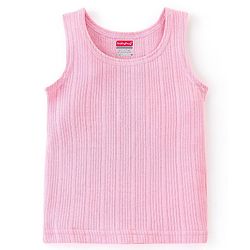 Babyhug Cotton Full Sleeves Solid Thermal Vests & Pajama Set -Pink