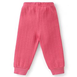 Babyhug Cotton Full Sleeves Solid Color Vest Pullover & Bottom Thermal Wear Combo Pack Of 3 - Coral