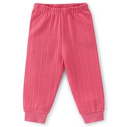 Babyhug Cotton Full Sleeves Solid Color Vest Pullover & Bottom Thermal Wear Combo Pack Of 3 - Coral