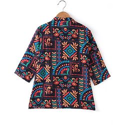 Babyhug 100% Cotton Woven Full Sleeves Kolka Printed Kurta Pajama Set - Multicolour