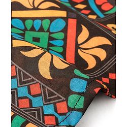 Babyhug 100% Cotton Woven Full Sleeves Kolka Printed Kurta Pajama Set - Multicolour