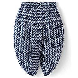 Babyhug Cotton Woven Full Sleeves Kurta & Chevron Printed Dhoti - Navy Blue