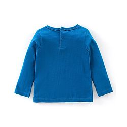 Babyhug Cotton Knit Full Sleeves Bear & Snowflakes Printed Night Suit - Blue
