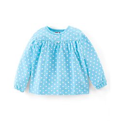 Babyhug Cotton Jersey Full Sleeves Night Suit Polka Dot Print - Blue