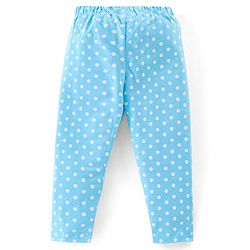 Babyhug Cotton Jersey Full Sleeves Night Suit Polka Dot Print - Blue