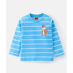 Babyhug Cotton Knit Full Sleeves T-Shirt With Wild Animal Graphics Pack Of 3 - Green Yellow & Blue
