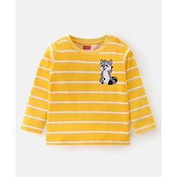 Babyhug Cotton Knit Full Sleeves T-Shirt With Wild Animal Graphics Pack Of 3 - Green Yellow & Blue