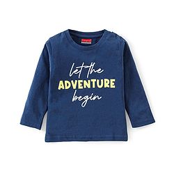 Babyhug Cotton Full Sleeves Tee With Stripes & Bear Graphics Pack Of 3- Green & Blue