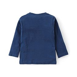 Babyhug Cotton Full Sleeves Tee With Stripes & Bear Graphics Pack Of 3- Green & Blue