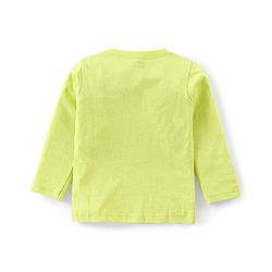 Babyhug Cotton Full Sleeves Tee With Stripes & Bear Graphics Pack Of 3- Green & Blue