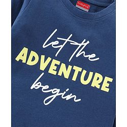 Babyhug Cotton Full Sleeves Tee With Stripes & Bear Graphics Pack Of 3- Green & Blue