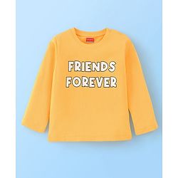 Babyhug Cotton Knit Full Sleeves T-Shirt with Graphics Pack of 3 - Red Yellow & Light Blue