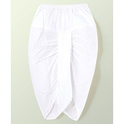 Babyhug 100% Cotton Angarakha Embroidered Dhoti Kurta Set - White